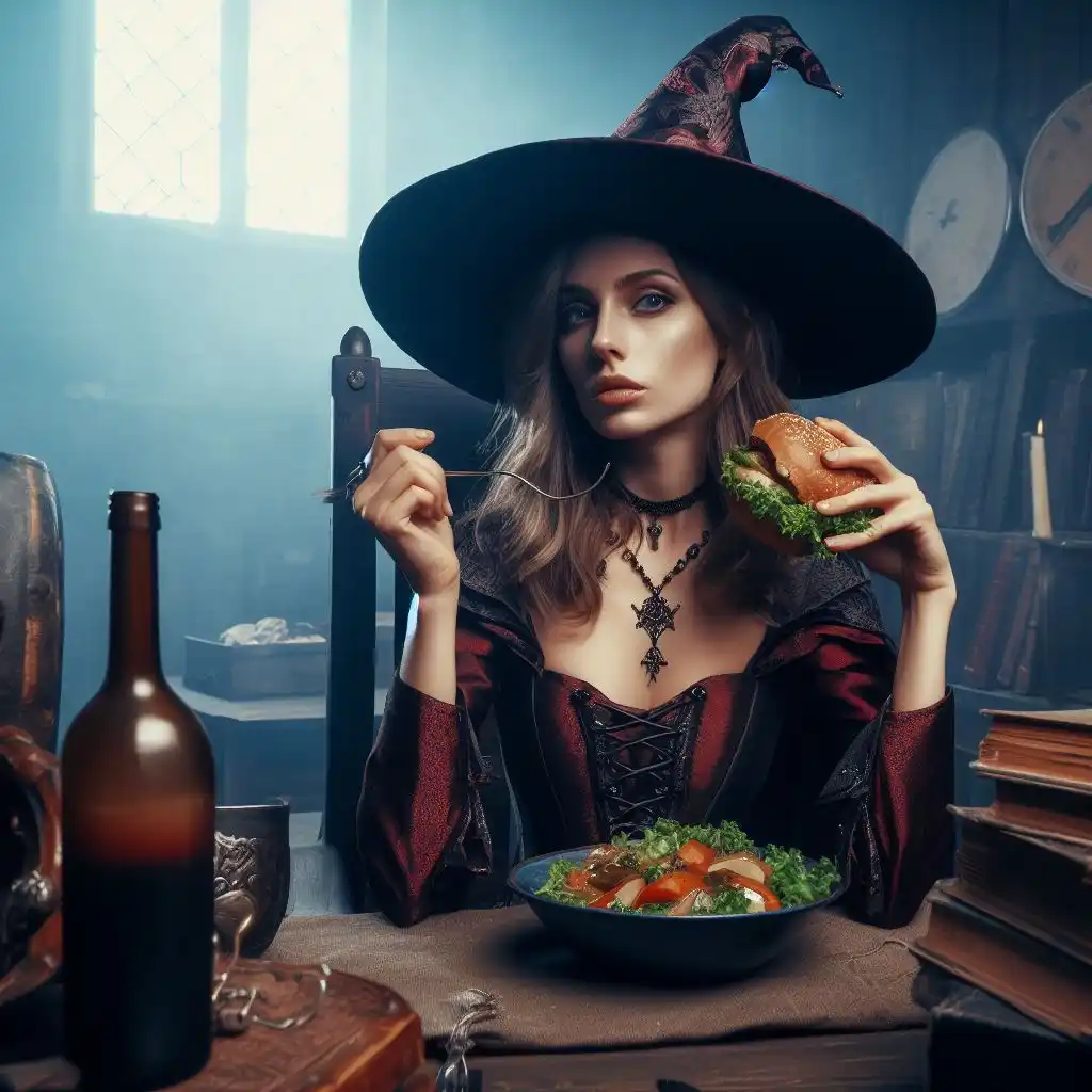 Ведьма приготовила заговор на еду для порчи